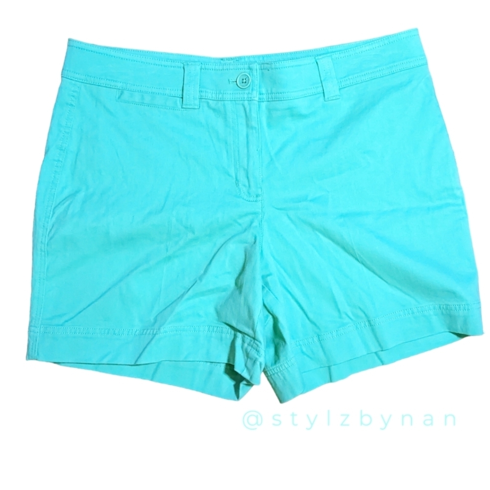 Jones New York Teal Stretch Shorts Size 10